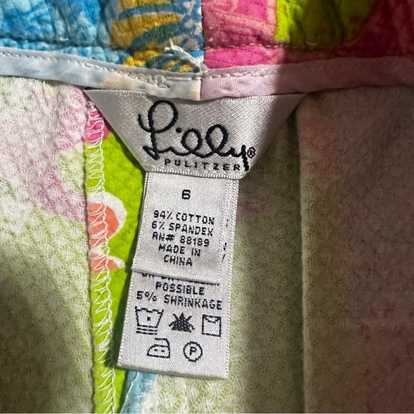 Lilly Pulitzer Vintage 90’s Patchwork Cropped Pants - Picture 3 of 12